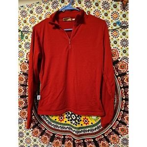 Minus 33 Small Red Quarter Zip 100% Superfine Merino Wool